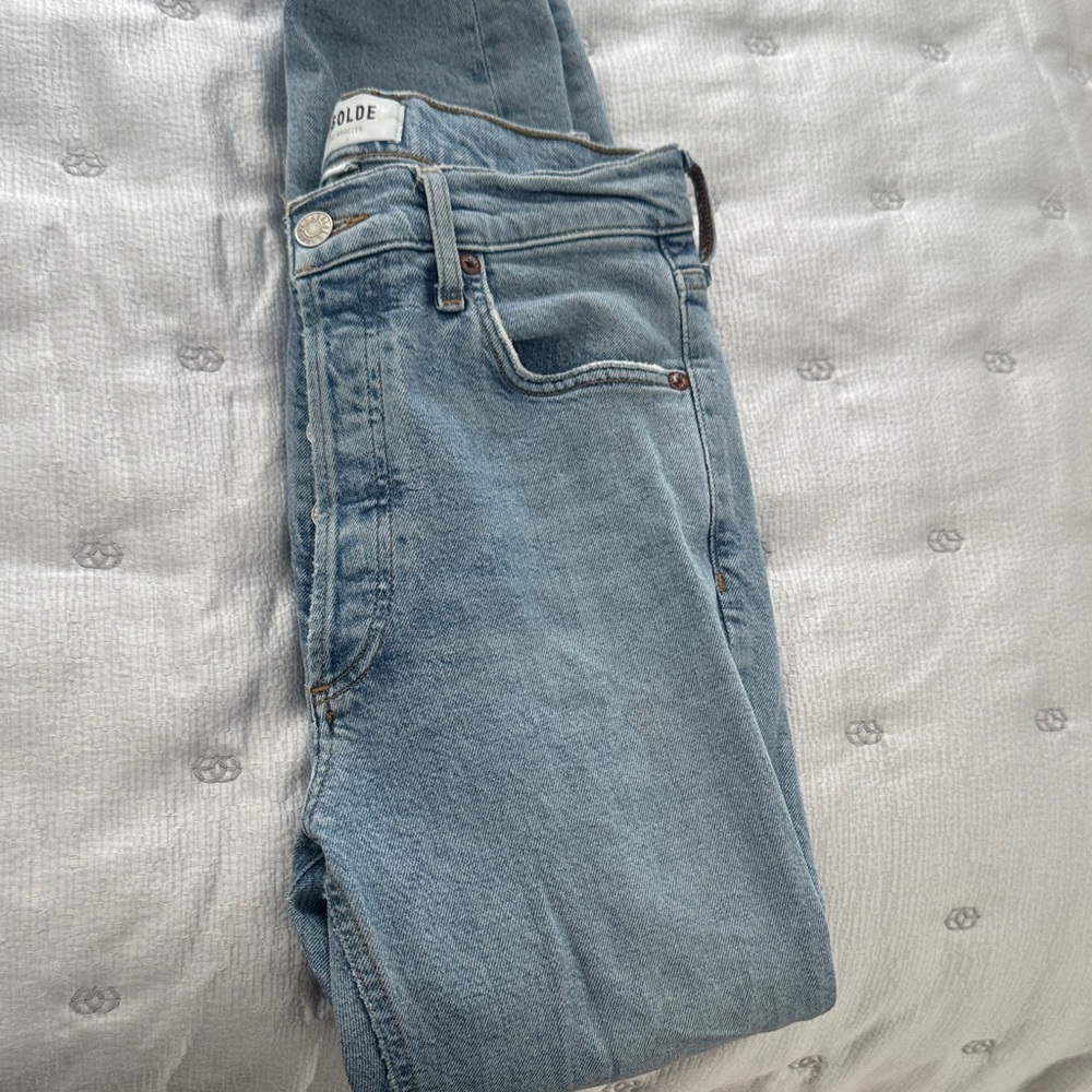 Agolde Women's Light Blue Straight Leg Jeans